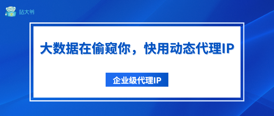 大数据在偷窥你，快用动态代理IP
