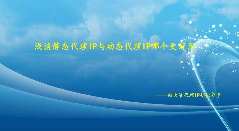 浅谈静态代理IP与动态代理IP哪个更好用